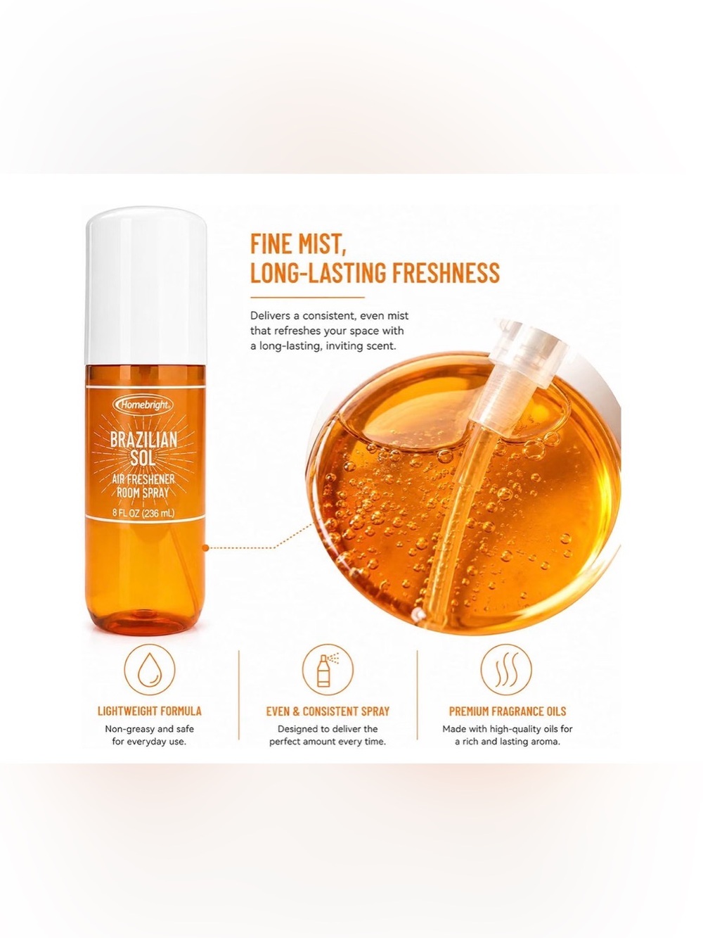Brazilian Sol Orange Room Spray – Refreshing Citrus Home Fragrance - Picture 4 of 7